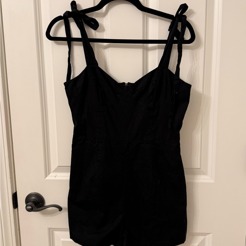 Anthropologie Hutch Black Sleeveless Romper